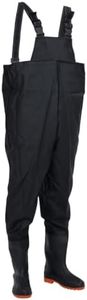 vidaXL Cuissardes avec bottes noir taille 39, cuissardes avec bottes, cuissardes pour la pêche, pantalons de pataugeoire