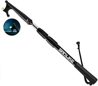 SANLIKE Boat Hooks for Docking Telescoping Extension Pole Hook with Luminous Bead, Lightweight Floating, Non-Slip Rubber Handle, Durable & Rust-Resistant, 25.6 to 47.2 inches