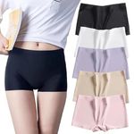 Amazon Brand - LOURYN KOULYN® Women's ice Silk Seamless Boyshort Panty Boxer Hipster Brief - Pack of 3 - Colors May Vary (L) Multicolour