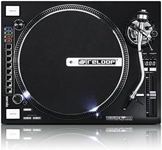 Reloop AMS-RP-8000 RP-8000 Advanced Hybrid Torque Turntable with Upper-Torque Direct Drive, Black