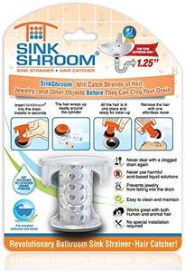 SinkShroom SSCLE988 The Revolutionary Sink Drain Protector Hair Catcher/Strainer/Snare, Clear