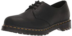 Dr. Martens Men's 1461 Loafer Flat, Black Waxed Full Grain Leather, 7