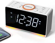 iTOMA Alarm Clock Radio, 1.4" White