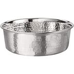 Neater Pet Brands Hammered Stainless Steel Pet Bowl - Deluxe Luxury Style Dog Bowl (Large)