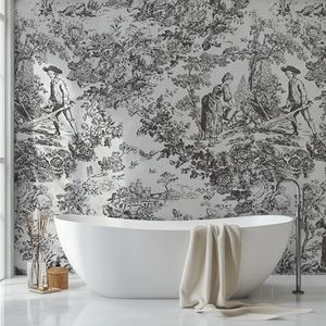 Papiramira Peel and Stick Self Adhesive Canvas Wall Mural Bohemian Floral Leaf Wallpaper Removable Nature Wall Mural for Living Room Bedroom Office Home Decor Accent Wall (C, 182''X120'')