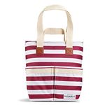 Foundry by Fit + Fresh Cooler Bag for Food & Drinks, Insulated Soft Beach Bag, Picnic Cooler, Shopping Tote Bag & More, Merlot Stripe