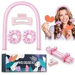 PINTAUR Heatless Hair Curler, Heatless Curls, Women Heatless Curling Rod Headband, Soft and Comfortable Sleep Silk Heatless Curls Ribbon, Curling Iron Kit for DIY Styling of Long Hair