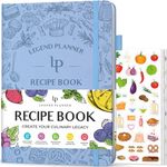 Legend Recipe Book – Blank Family Cookbook to Write In Your Own Recipes – Empty Cooking Journal – Personalized Cooking Notebook, Hardcover, Large 7”x10” Format, 58 Recipes Total (Periwinkle)