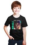 AirDrop Relaxed Fit Anime AOT T-Shirt for Boys & Girls 560 (Black, 9-10 Years)