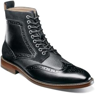 STACY ADAMS Men's, Finnegan Wingtip Lace Up Boot, Black, 10