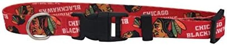 Littlearth Unisex-Adult NHL Chicago Blackhawks Pet Collar, Team Color, Medium