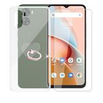 AQGG Case for Umidigi G3 Max with Tempered Glass Screen Protector, [with 360 Degree Rotation Finger Ring Kickstand] Slim Soft Anti-Scratch TPU Phone Cover for Umidigi G3 Max