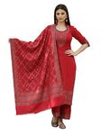 VASABA Women's 100% Acrylic Unstitched Salwar Suit Dress Material with Stole