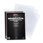 BCW Thick Magazine Bags - 2 Pack of 200 | Acid-Free, Clear Polypropylene Sleeves for Archival-Quality Storage of Collectible Magazines | Protect and Showcase Your Valuable Comic Book Collection