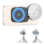 JJC 67mm Phone Lens Filter Adapter Mount for iPhone 16/15/14 Pro/Pro Max, Double-Sided Magnetic, 1/4-20” Screw & Cold Shoe Mount, Prime, Lightning Connector, Magnetic Adapter(Not for 17 pro/Max)