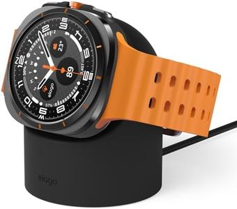 elago GWT2 Charger Stand Compatible with Samsung Galaxy Watch 8/8 Classic, 7/Ultra, 6/6 Classic, 5/5 Pro [40/43/44/45/47mm], Nightstand Mode, Cable Management [Charging Cable Not Included] (Black)