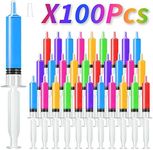 Jello Shot Syringes 100 Pack with Tip Cap for Adults Kids, 10ml Party Liquid Syringe BPA-Free Suringes Shooters for Jello Shots, Halloween, Thanksgiving, Christmas, Bachelorette Parties, Nurses, Graduation Party