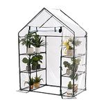 Panana Compact Walk-in 3 Tier 6 Shelves Greenhouse with Cover