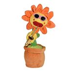 Singing Sunflower Toy - Funny Sunflower Toy, Dancing Sunflower Toy, Electric Dancing Sunflower, Novel Sunflower Music Singing Dancing Toy Soft Plush Flower Pot Plush Decor Toy With 80 Songs 30CM