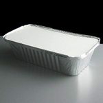 100 x Aluminium Foil Food Containers and Lids Size 6a Trays Large Storage Takeaways