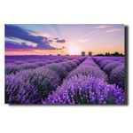 LZIMU Lavender Field Canvas Wall Art Purple Lavender Flower Picture Prints Nature Landscape Paintings Modern Home Decor Framed(Picture-4, (16.00" x 24.00"))