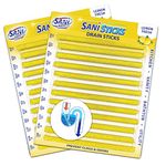 Sani Sticks, As Seen on TV Drain Cleaner and Deodorizer, Lemon Scent - 24 Pack