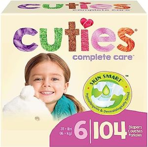 Cuties | Skin Smart, Absorbent & Hypoallergenic Diapers with Flexible & Secure Tabs | Size 6 | 104 Count