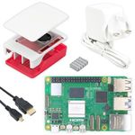 Barium Electronics Essential Kit for Raspberry Pi 5 16GB RAM | 27W Power Supply | Case with Integrated Fan and Heat Sink | 4K 60Hz Micro-HDMI Cable