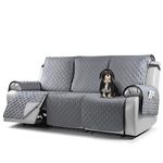 TAOCOCO Recliner Sofa Protector,3 Seater Recliner Covers,Waterproof Recliner Sofa Covers,Non Slip Recliner Chair Covers,Armchair Covers for Pets,Reclining Sofa Covers with Pockets(Light Grey)