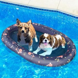 Dog Pool Float - Inflatable Pool Floats Raft for Small Dog Puppies Up to 45lb, Scratch Resistant and Durable, Easy Set Up for Lake River Pool