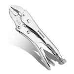 WORKPRO Locking Pliers, 7-inch Curved Jaw Vice Grips Pliers, Chromium-Vanadium Steel Locking Pliers with Wire Cutter, Locking Adjustable Vise Grips for Clamping Twisting Welding