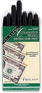Dri Mark 351R1 Counterfeit Bill Detector Marker Pen - Made in The USA 3 Times More Ink, Pocket Size, Fake Money Checker, Money Loss Prevention Tester & Fraud Protection for U.S. Currency (Pack of 12),Black