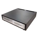 ASSUR 18” Heavy Duty Cash Drawer with Removable Coin Tray Cash Register Money Till POS Cash Drawer Box, Stainless Steel Front, 5 Bill/8 Coin Key Lock Great for Retail and Restaurant Business