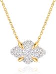 MEVECCO Dainty Gold Necklace For Women 18k Gold Plated Full CZ Diamond Pendant Necklace Handmade Necklace Jewelry Everyday Wear