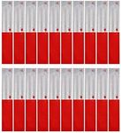 ANKIA Red White Micro Prismatic Sheeting Reflective Tape 2" X 12' Waterproof Reflector Tape Self-adhesive Reflector Tape Conspicuity Safety Warning Sticker for Truck Trailer Pickup Mailbox (20 Pcs)