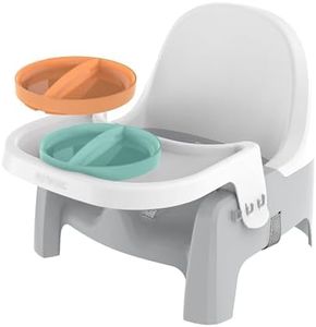 Summer Infant Deluxe Learn-to-Dine Feeding Seat – Infant and Toddler Feeding Chair and Booster Seat with Tray and 2 Snap-in Plates