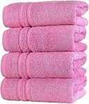Hawmam Linen Pink Hand Towels 4 Pac