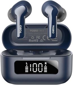 TOZO Upgrade NC3 Hybrid Active Noise Cancelling Wireless Earbuds with 6 Mics AI Clear Call Ear Buds 68H Playtime with LED Display 32 Preset EQs via APP Bluetooth 5.3 IPX8 Waterproof in Ear Headphones