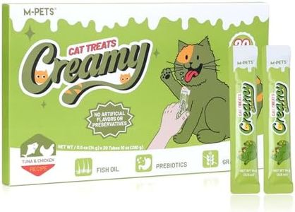 Balanced Tuna & Chicken Lickable Cat Treat – 20 Tubes of Healthy Squeeze Up Creamy Snacks with Functional Nutrients for Hydration, Digestive & Coat Health – Grain Free, High Protein, Low Calorie