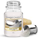 Yankee Candle Scented Candle | Baby Powder Large Jar Candle | Long Burning Candles: up to 150 Hours