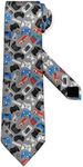 Cubirmin Men's Weapon Gamer Video Gaming Neckties Fashion Novelty Necktie Classic Neck Ties for Wedding Party