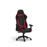 GT OMEGA PRO Racing Gaming Chair with Lumbar Support - Ergonomic PVC Leather Office Chair with 4D Adjustable Armrest & Recliner - Esport Seat for Ultimate Gaming Experience - Black Next Red