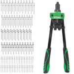 Homdum 14 Inch Heavy Duty Rivet Gun with 300 Pcs Assorted Blind Rivets Double Handle Hand Riveter Nail Gun