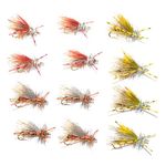 Trout Fly Assortment Crystal Stimulators and Royal Stimulator Rubber Legs Trout Dry Fly 12 Flies Trout Fly Collection