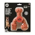 TastyBone TrioBone Nylon Dog Chew Toy for Large Dogs (Bacon) - Indestructible for Aggressive Chewers, Everlasting Flavour, Strong Healthy Teeth, Made in the UK