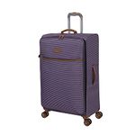 it luggage Beach Stripes 30" Softside Checked 8 Wheel Spinner, Blue/Pink, 30", It Luggage Beach Stripes 30" Softside Checked 8 Wheel Spinner