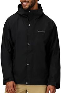 MARMOT Men's Cascade Durable & Waterproof Rain Jacket, Black, Medium