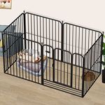 Dog Playpen for Medium Large Dogs, 32" Tall Heavy Duty Metal Pet Fence Indoor Outdoor, Puppy Exercise Pen for RV,Camping,Yard (6 Panels)