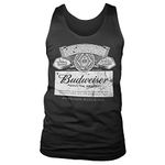 Budweiser Officially Licensed Washed Logo Tank Top Vest (Black), XL