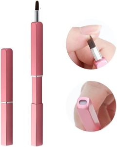 Exquisite Professional Lip Brush Applicators-Retractable Lipstick Brushes- Lipstick Gloss Makeup Brush Tool For Women and Girls (Pink)